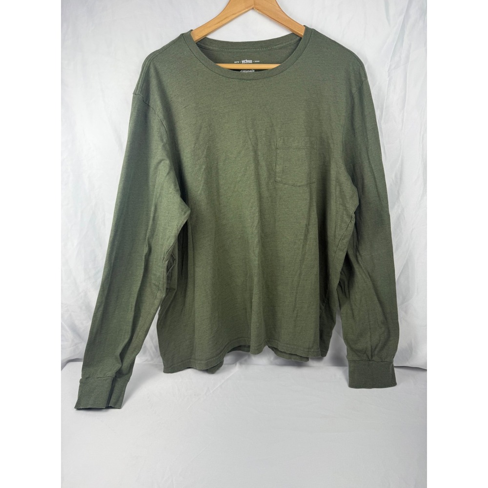 Urban Pipeline Mens XXL Ultimate Pocket Tee Long Sleeve Olive Green Shirt